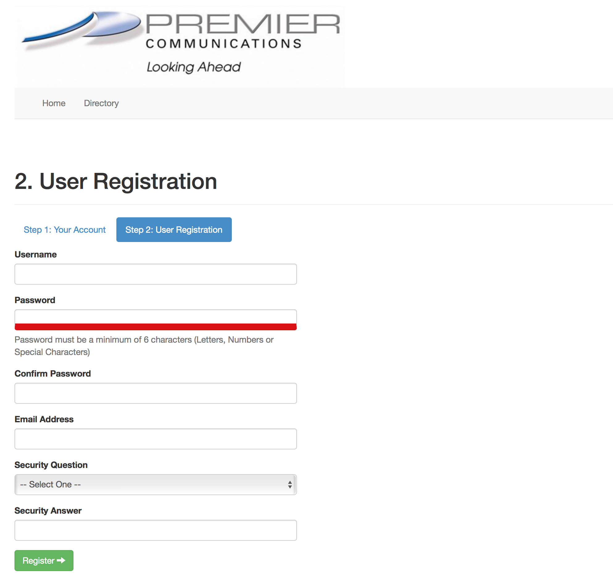 Billing - User Registration Image