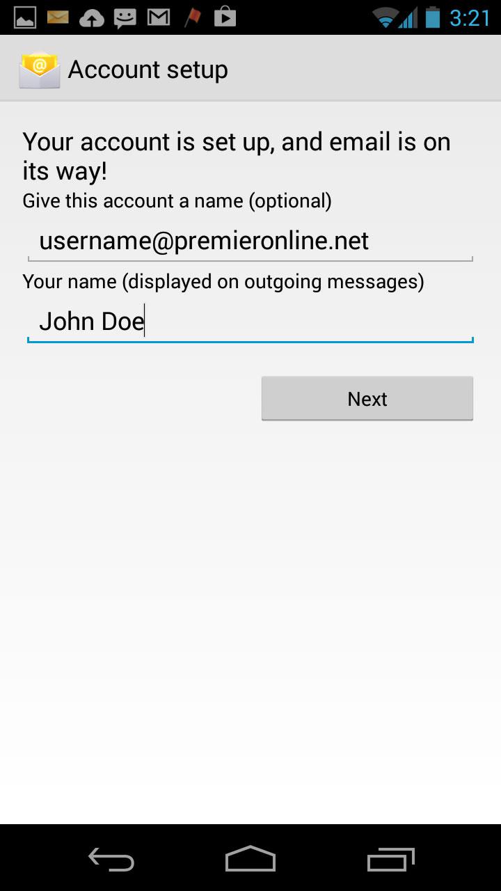 Email - Android Display Name Image